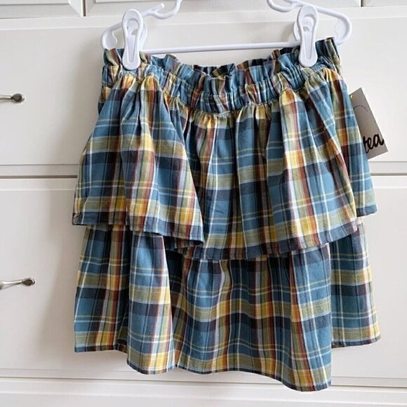 NWT Tea Collection Girl Tiered Plaid Skirt 10 Years 12 Years 14 Years - Picture 2 of 7